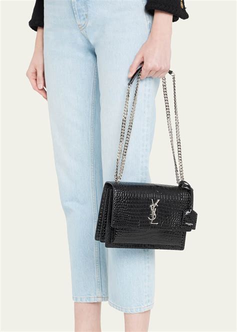 sunset ysl croc|st laurent sunset crossbody bag.